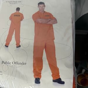Underwraps Public Offender Prisoner Inmate Costume Adult One Size Halloween NIP